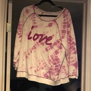 Pink tie die sweatshirt